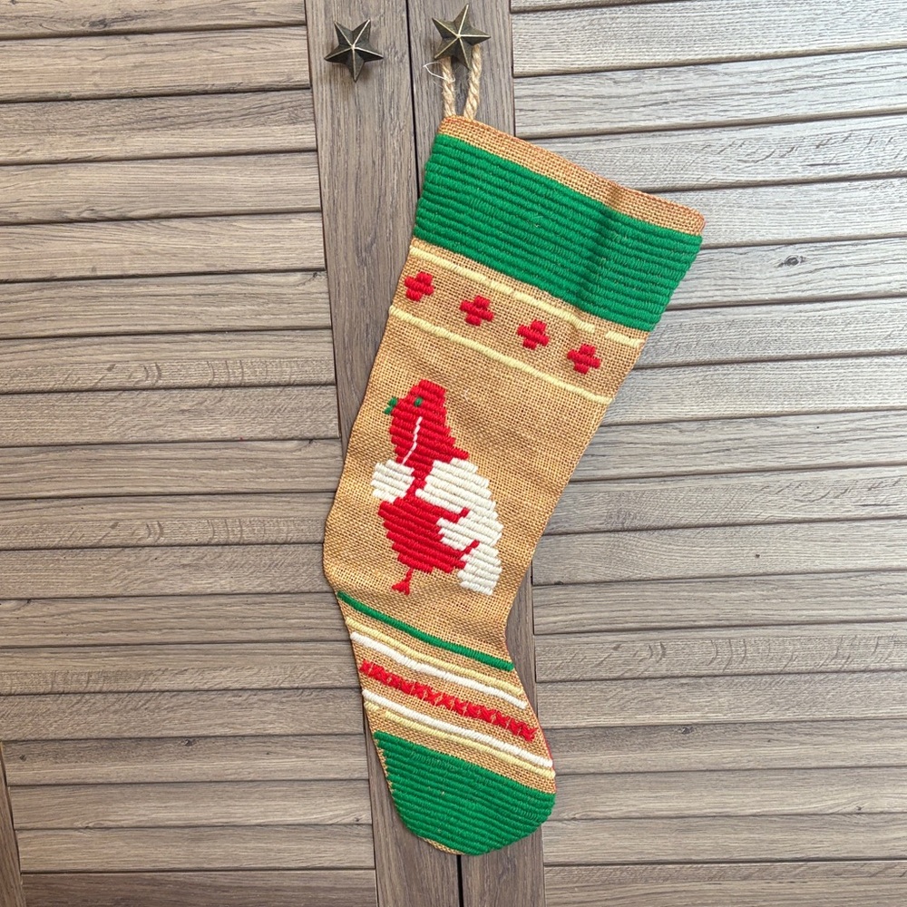 Unique OOAK Vintage Handmade Guatemalan Stocking, OS